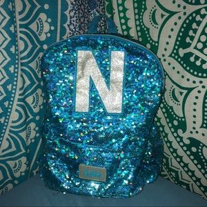 Justice N initial backpack